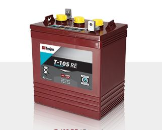 Trojan T-105RE SPRE 06 255 Smart Carbon  Deep Cycle Battery, Free Delivery to many locations in the Northeast.