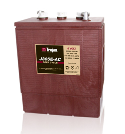 TROJAN J305E-AC 6V 20-Hr Rate 305 Amp hour Flooded Lead Acid Battery