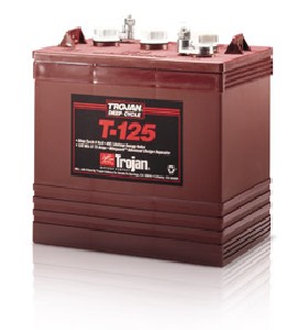 TROJAN T-125 6V Flooded Lead Acid Battery Golf Cart Battery AERIAL WORK PLATFORM
