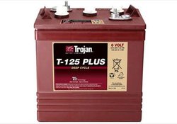 TROJAN T-125 6V Flooded Lead Acid Battery Golf Cart Battery 